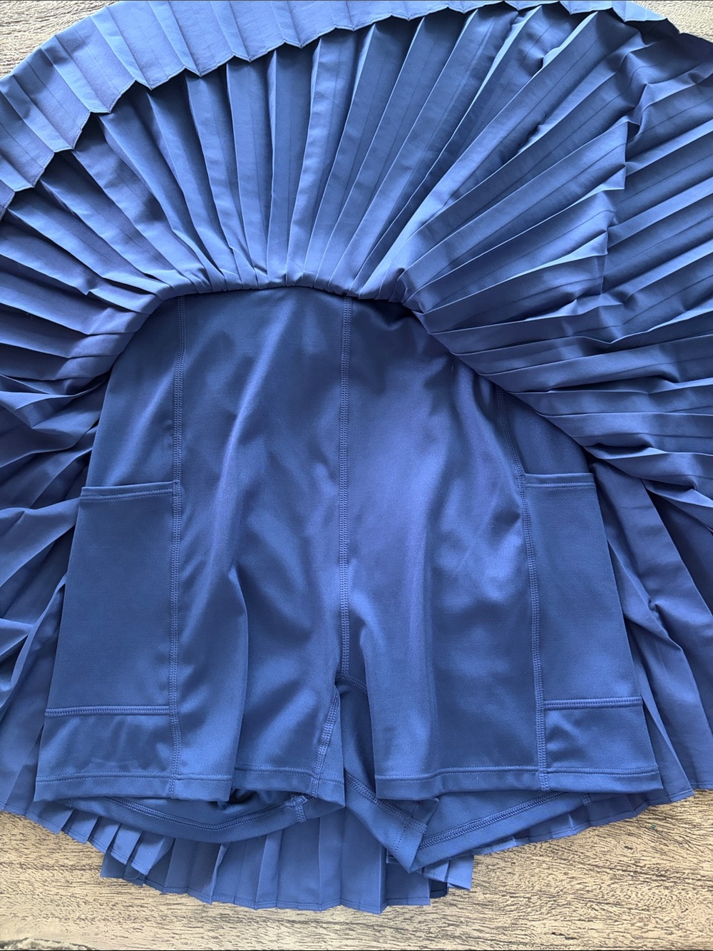 Wilson Teal and Navy Pleated Tank Dress - Picture 2 of 3